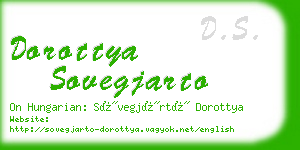dorottya sovegjarto business card